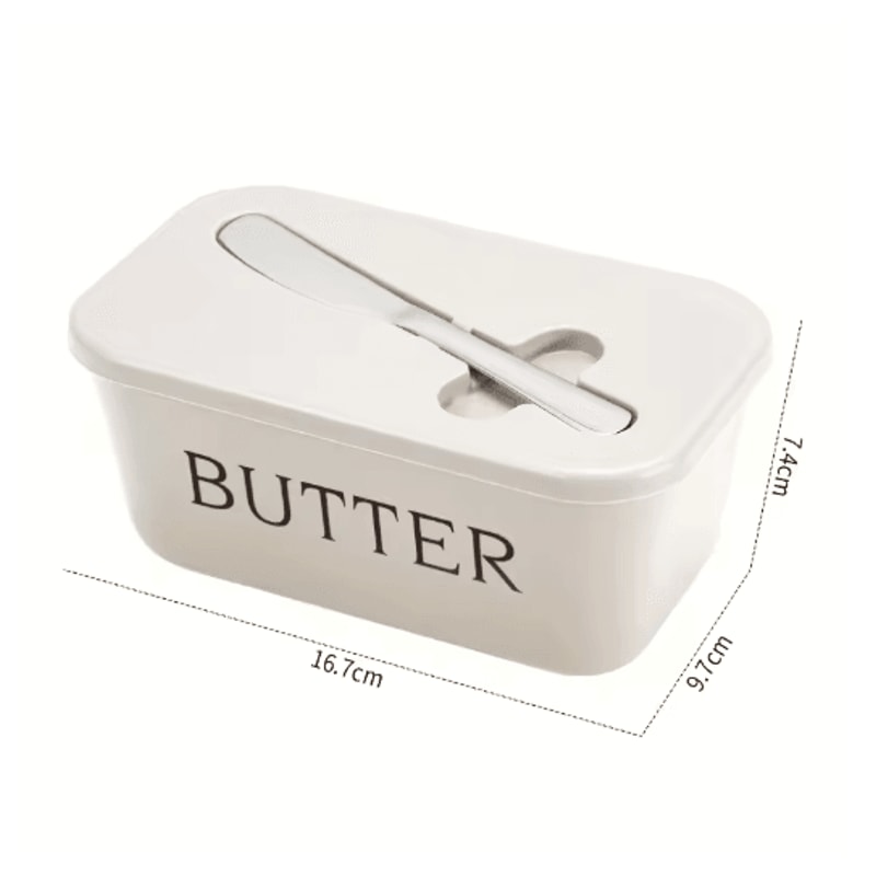 Butter Dish With Lid And Knife Sealed Butter Storage Box With Built In Slicer 2