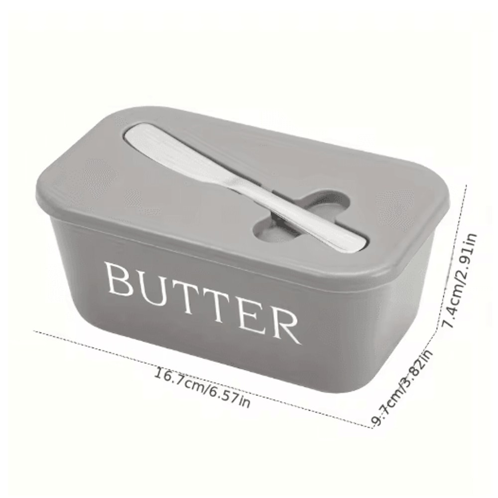 Butter Dish With Lid And Knife Sealed Butter Storage Box With Built In Slicer 3