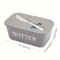 Butter Dish With Lid And Knife Sealed Butter Storage Box With Built In Slicer 3