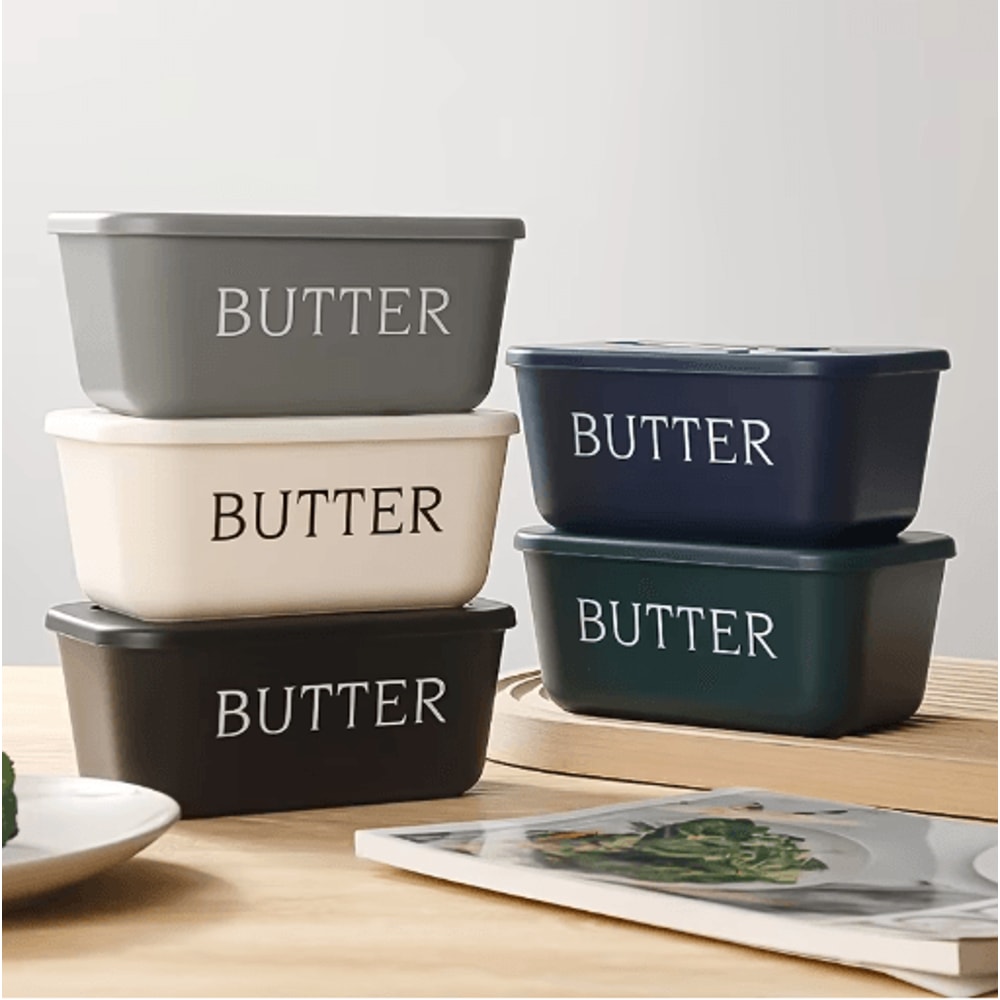 Butter Dish With Lid And Knife Sealed Butter Storage Box With Built In Slicer 5