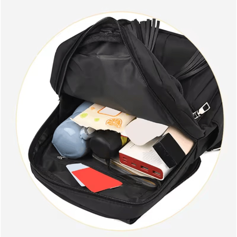 Large Capacity Women Leather Backpack Purse Vintage Style Travel School Rucksack 2