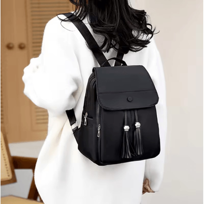 Large Capacity Women Leather Backpack Purse Vintage Style Travel School Rucksack 6