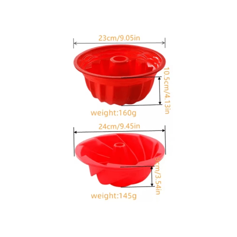 9 Inch Silicone Cake Mold Non Stick Round Baking Pan For Mousse Chiffon Desserts 3