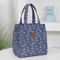 Floral Insulated Lunch Bag Zipper Lunch Tote With Aluminum Foil Interior For Work Daily Use 2