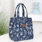 Floral Insulated Lunch Bag Zipper Lunch Tote With Aluminum Foil Interior For Work Daily Use 4