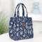 Floral Insulated Lunch Bag Zipper Lunch Tote With Aluminum Foil Interior For Work Daily Use 0
