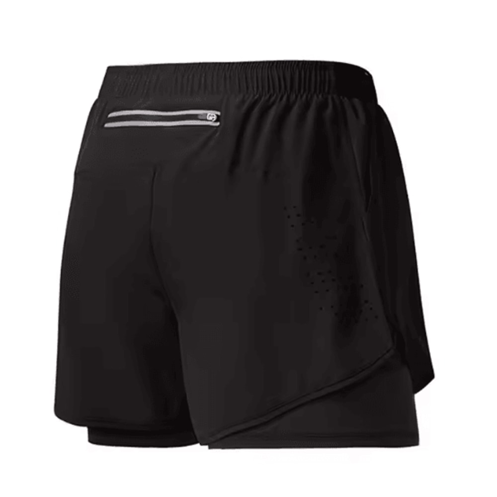 Mens Double Layer Running Shorts Quick Drying Fitness Workout Training Shorts 10