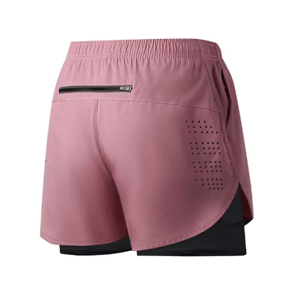 Mens Double Layer Running Shorts Quick Drying Fitness Workout Training Shorts 11