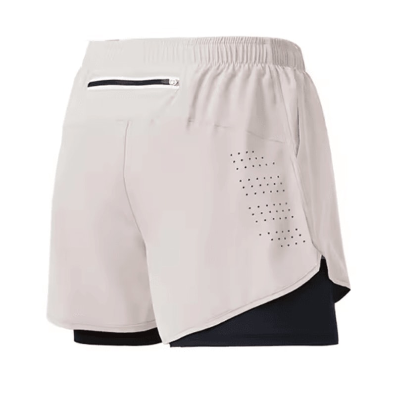 Mens Double Layer Running Shorts Quick Drying Fitness Workout Training Shorts 3