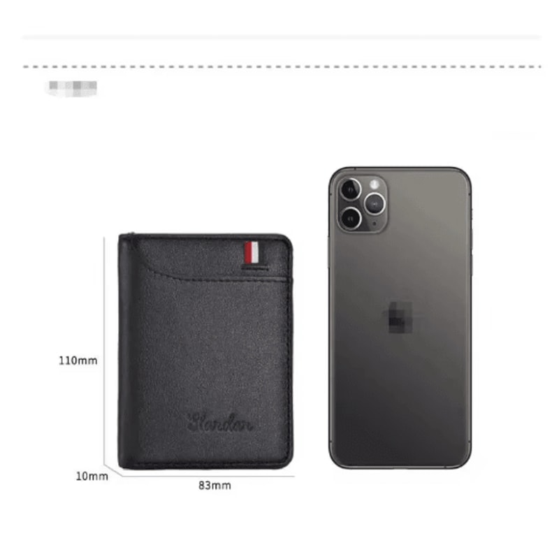 Mens Ultra Thin Minimalist Wallet Slim Vertical Soft Leather Card Holder 5