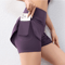 Womens QuickDrying Running Shorts Double Layer Athletic Yoga Shorts With Pockets 7