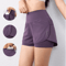 Womens QuickDrying Running Shorts Double Layer Athletic Yoga Shorts With Pockets 0