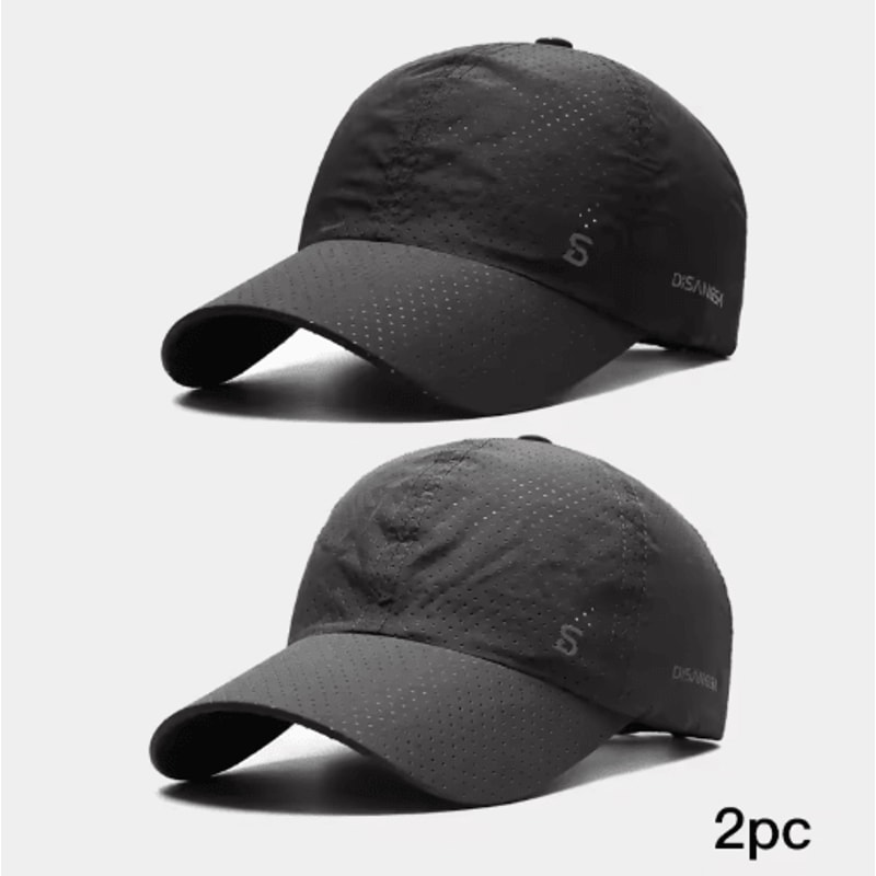 Mens QuickDry Running Cap Lightweight Breathable Outdoor Sun Baseball Hat 2