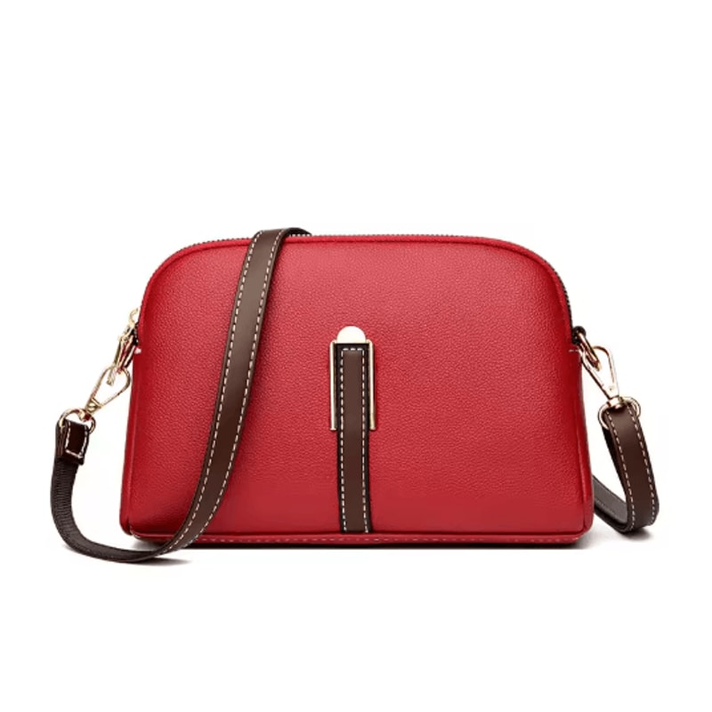 Luxury Cowhide Leather Flap Bag Designer Women Crossbody Messenger Handbag 1