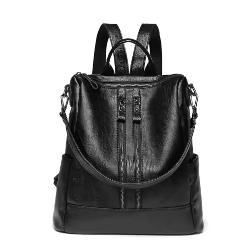 Womens Soft Leather Backpack Korean Style Trendy Casual Multifunctional Bag 2025 Edition 2