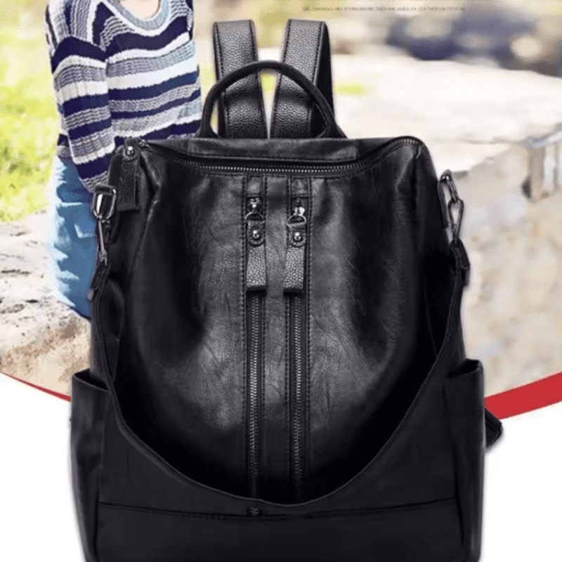 Womens Soft Leather Backpack Korean Style Trendy Casual Multifunctional Bag 2025 Edition 5