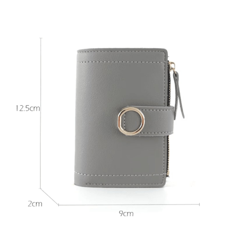 Cute Womens Zipper Wallet Compact PU Leather Card Holder Coin Purse 8