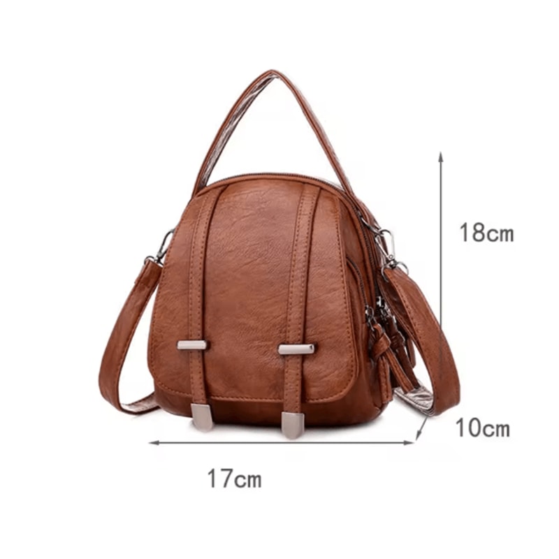 Womens Vintage PU Leather Crossbody Bag Multi Functional Small Shoulder Phone Purse 3