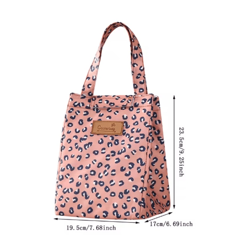 Portable Insulated Lunch Bag Stylish Thermal Food Storage Handbag For Women 2