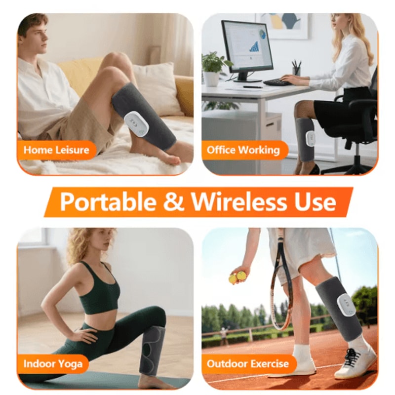 Wireless Leg Massager With Air Compression For Muscle Recovery Relaxation 4