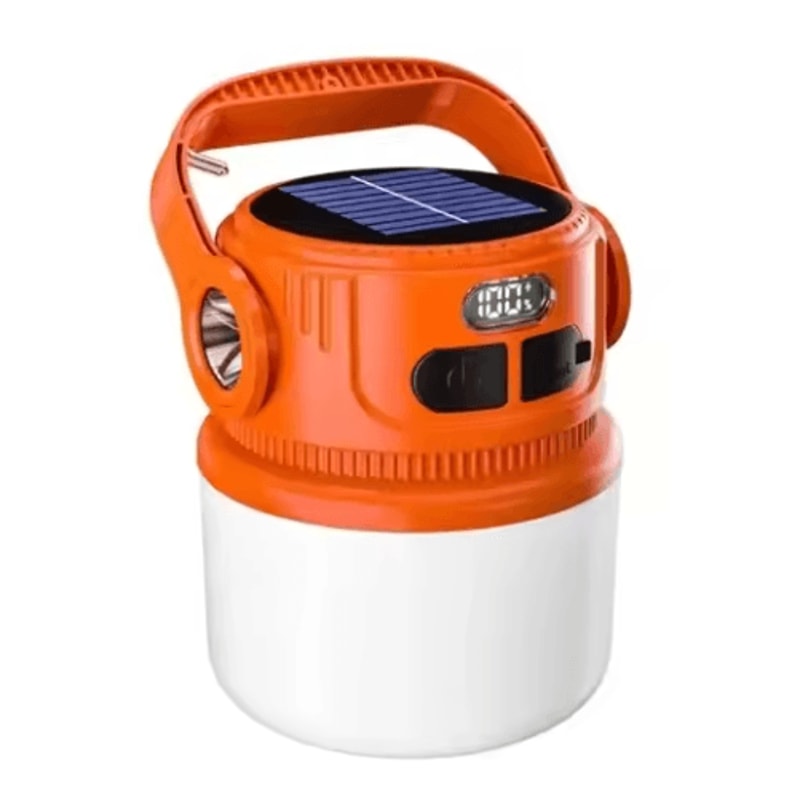 Portable LED Camping Lantern With Solar Rechargeable Power Waterproof Design 1