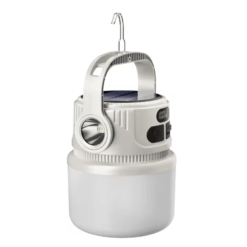 Portable LED Camping Lantern With Solar Rechargeable Power Waterproof Design 2