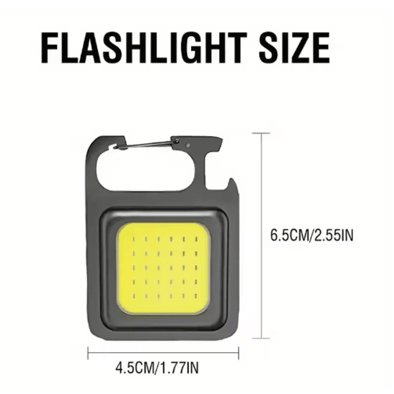 Mini Keychain Camping Light With COB Rechargeable High Brightness 1