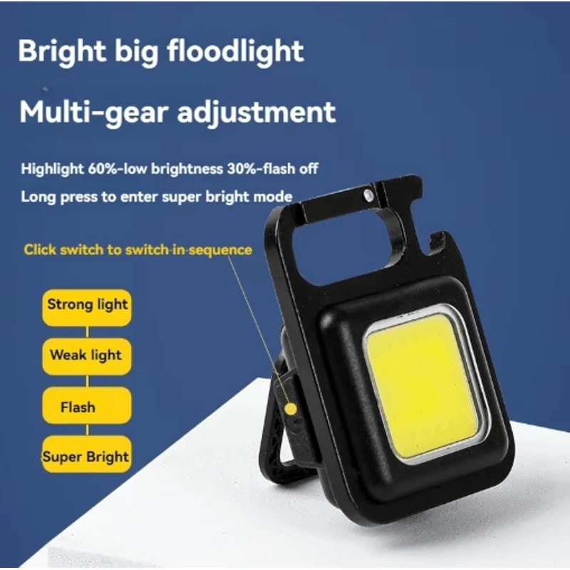 Mini Keychain Camping Light With COB Rechargeable High Brightness 4