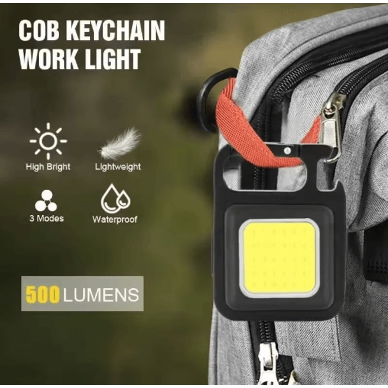 Mini Keychain Camping Light With COB Rechargeable High Brightness 5