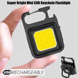 mini keychain camping light with cob rechargeable high brightness