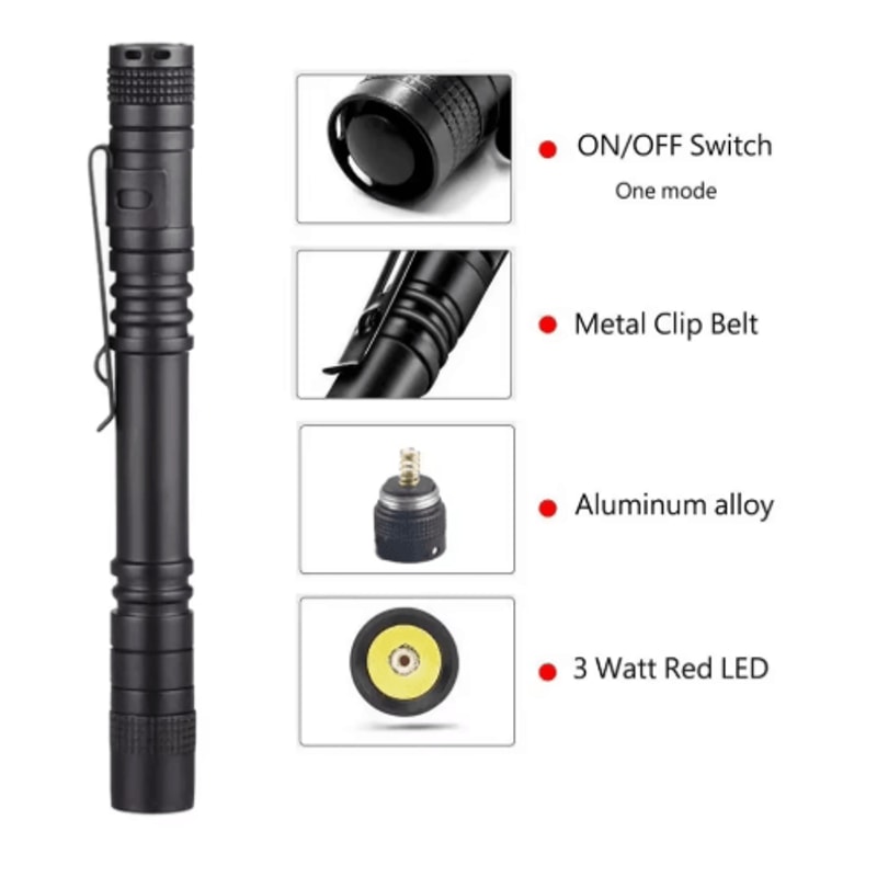 Red Light Penlight For Night Vision Camping Outdoor Precision Tasks 3