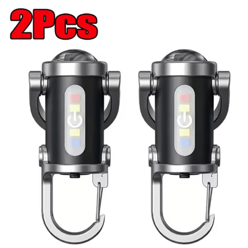 Mini COB LED Keychain Flashlight With USB Rechargeable Power Waterproof Design 3