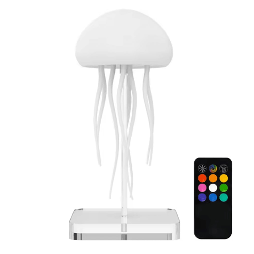 RGB Jellyfish Night Light With Remote Control Rechargeable Bedside Glow 1