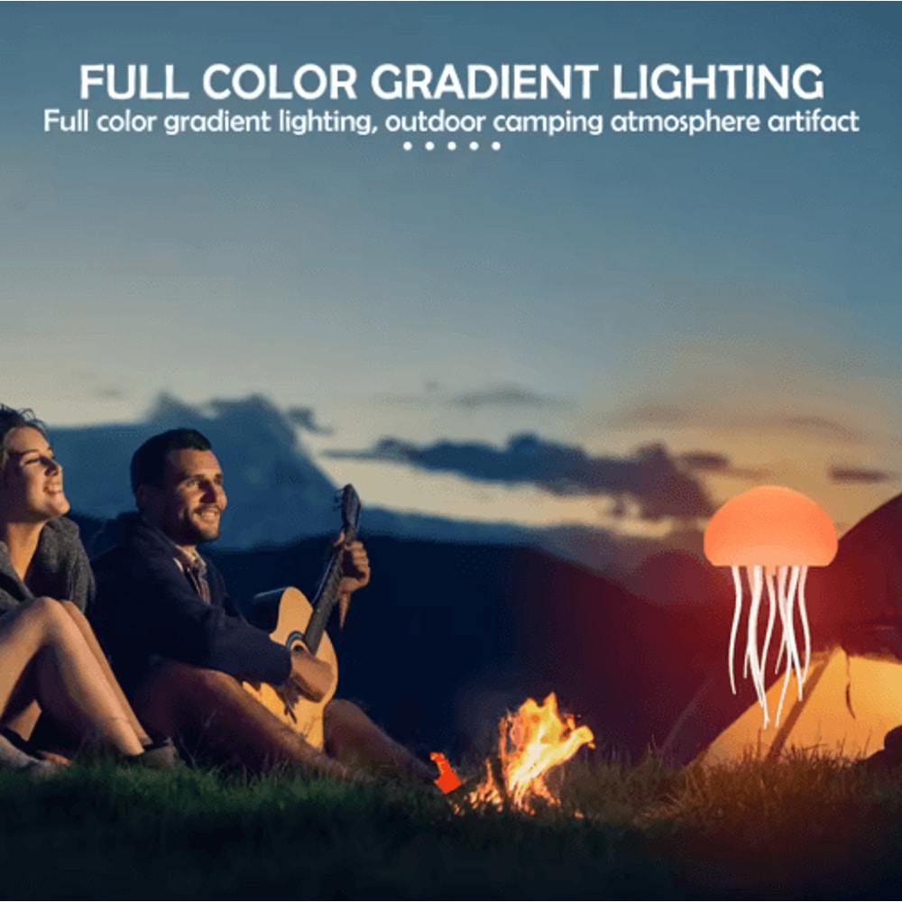 RGB Jellyfish Night Light With Remote Control Rechargeable Bedside Glow 7