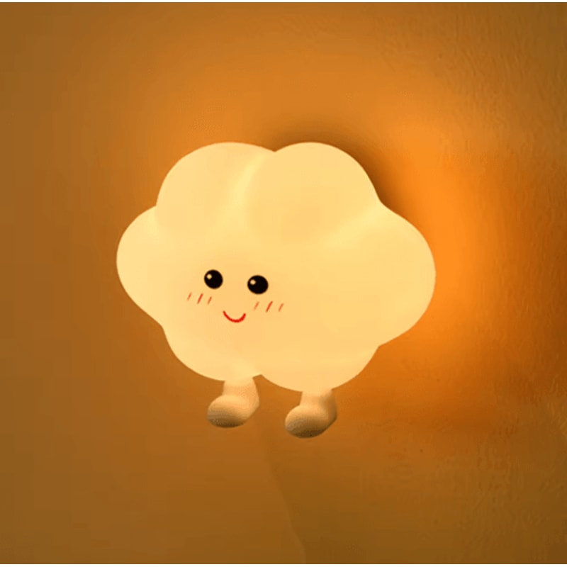 Silicone LED Cloud Star Baby Night Light For Nursery Bedside Comfort 1