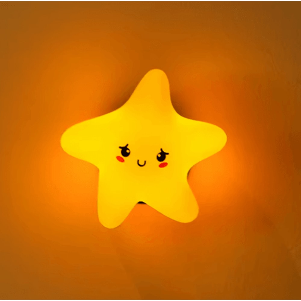 Silicone LED Cloud Star Baby Night Light For Nursery Bedside Comfort 2