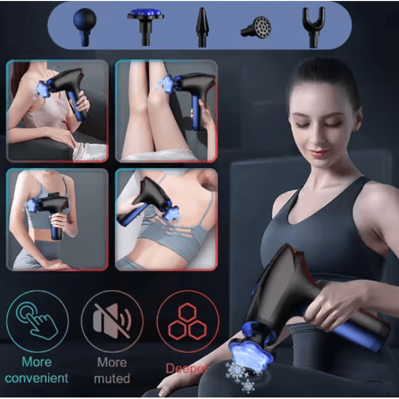 Portable Cold Compress Percussion Massage Gun For Deep Muscle Relief 6