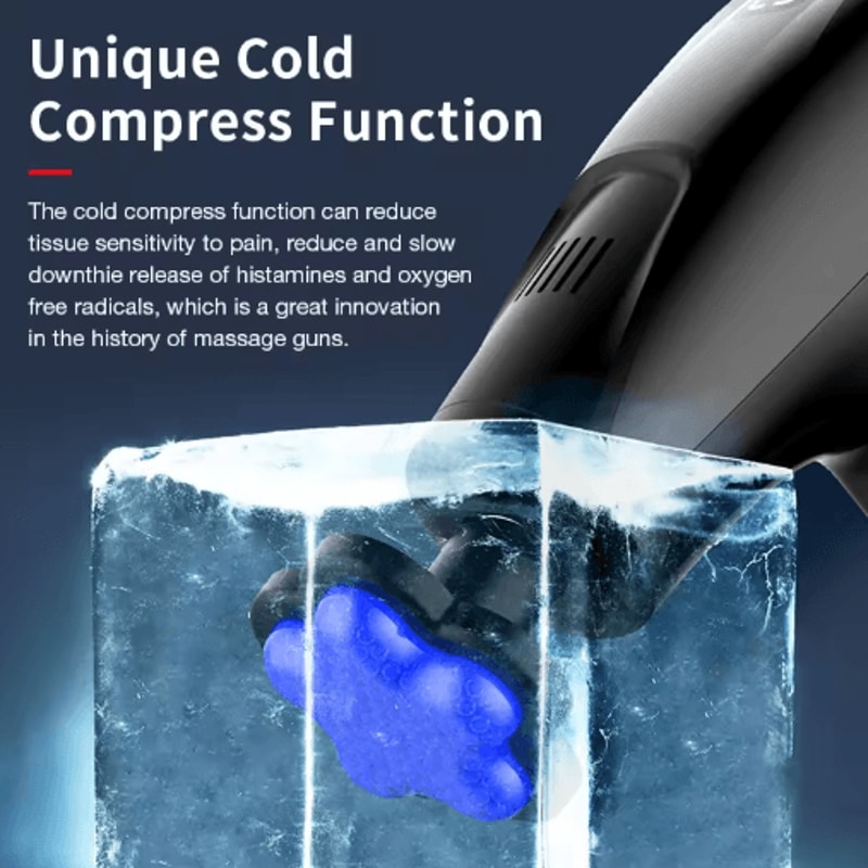 Portable Cold Compress Percussion Massage Gun For Deep Muscle Relief 7