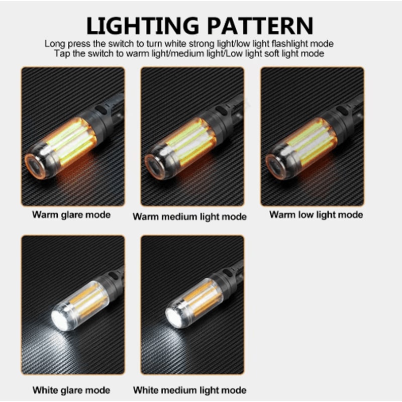 Super Bright LED Camping Lantern With Rechargeable Flashlight 5 Modes 3