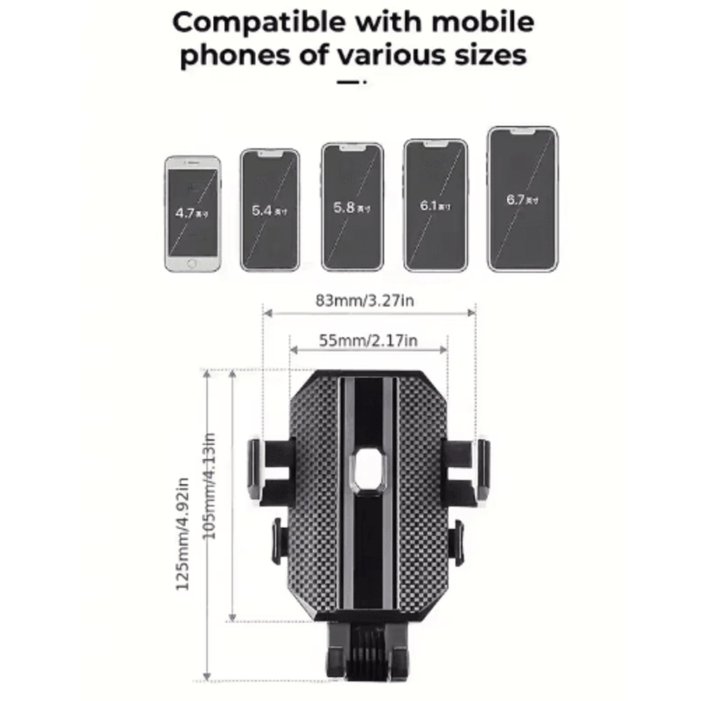 Adjustable Car Cup Holder Phone Mount For HandsFree Driving Convenience 2