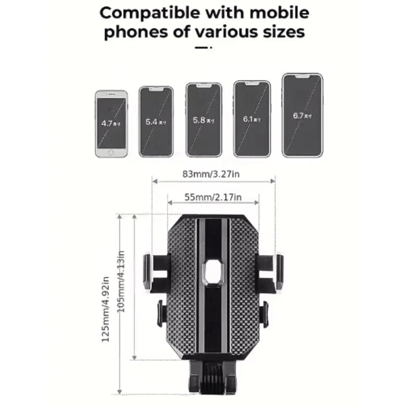 Adjustable Car Cup Holder Phone Mount For HandsFree Driving Convenience 2