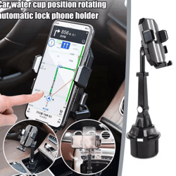 adjustable car cup holder phone mount for hands-free driving convenience
