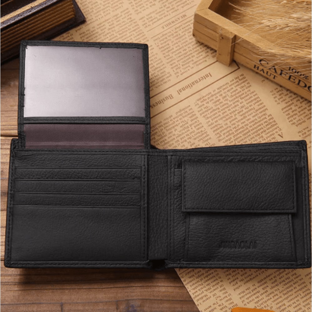Classic Genuine Leather Men Wallet With Coin Pocket Card Holder Design 5