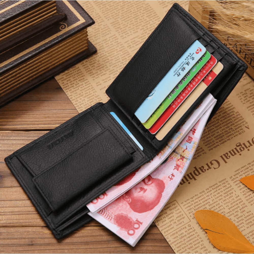 Classic Genuine Leather Men Wallet With Coin Pocket Card Holder Design 6