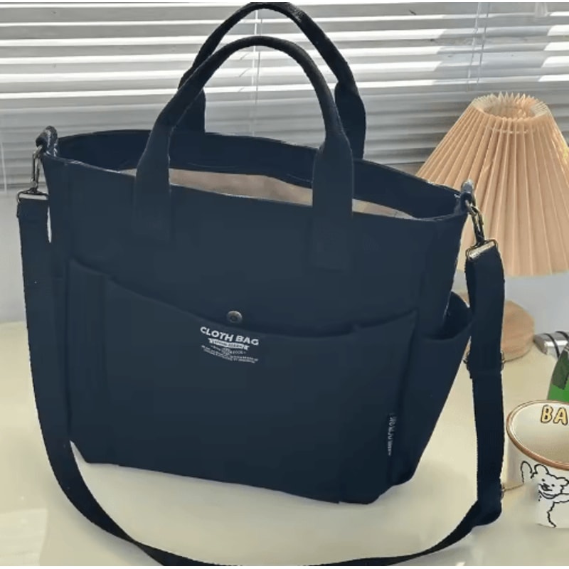 Urban Minimalist Canvas Tote Bag For Women With Large Capacity Crossbody Design 2