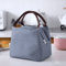 Striped Insulated Lunch Bag For Women With Thermal Cooling Stylish Tote Design 4