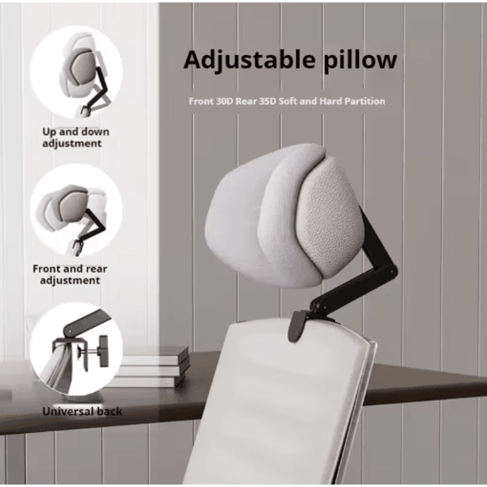 ErgoComfort Adjustable Chair Headrest Universal Office Chair Head Pillow For Neck Support 1