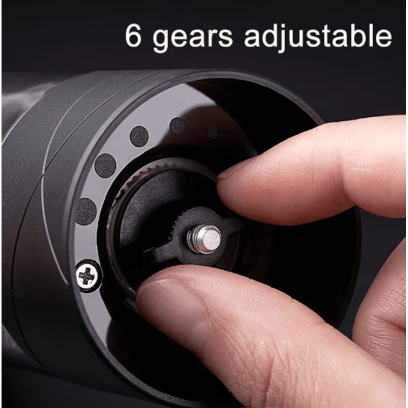 Huohou 2024 Electric Salt And Pepper Grinder Set 6Mode Electric Spice Grinder With LED Light 2pcs 3