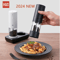 Huohou 2024 Electric Salt And Pepper Grinder Set 6Mode Electric Spice Grinder With LED Light 2pcs 0