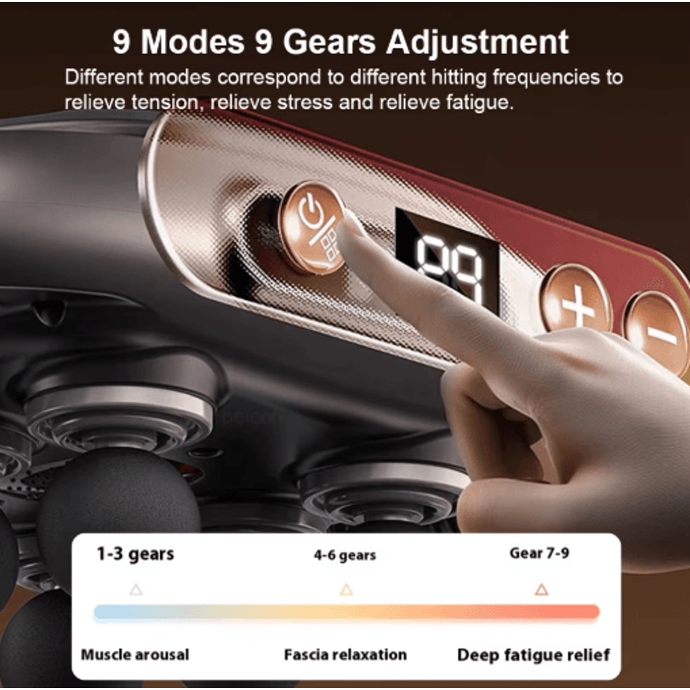 ProPulse Massage Gun High Power Muscle Massager Gun With 6 Heads For Full Body Recovery 4